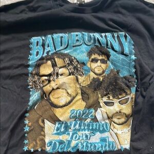 Bad Bunny Black Graphic Tee - Short Sleeve